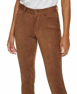 Tommy Hilfiger Faux Suede Mid Rise Skinny Ankle Pants -Clothing Shop 22584042 fpx