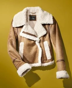 Sam Edelman Women's Faux-Shearling Moto Coat -Clothing Shop 22585317 fpx