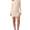Sanctuary Women's Side-Slit Long-Sleeve Ribbed Dress