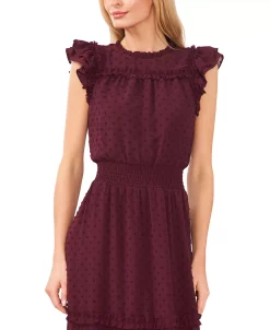 CeCe Ruffled Swiss Dot Midi Dress -Clothing Shop 22630754 fpx