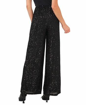 CeCe Women's Pull-On Elastic-Waist Wide-Leg Sequin Pants 4 CeCe Women's Pull-On Elastic-Waist Wide-Leg Sequin Pants - Image 2