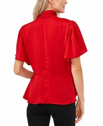 CeCe Tie-Neck Peplum Hem Blouse 7 CeCe Tie-Neck Peplum Hem Blouse - Image 5