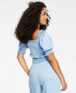 Bar III Women's Smocked Crop Top, Created For Macy's -Clothing Shop 22684379 fpx