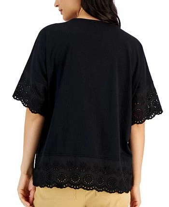 Style & Co Women's Lace-Trimmed Tunic, Created For Macy's 4 Style & Co Women's Lace-Trimmed Tunic, Created For Macy's - Image 2
