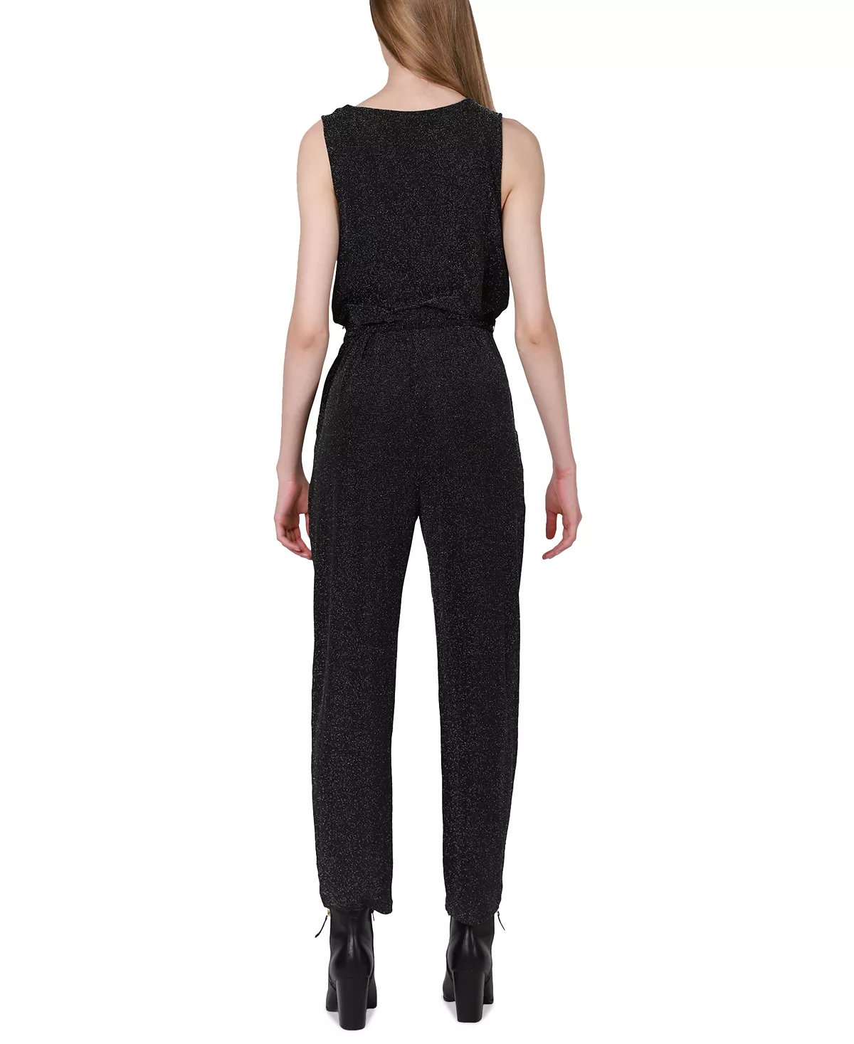 Black Tape Women's Embellished Belted Faux-Wrap Jumpsuit 4 Black Tape Women's Embellished Belted Faux-Wrap Jumpsuit - Image 2