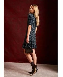 CeCe Women's Puffed Sleeve Printed Knit Dress -Clothing Shop 22729319 fpx