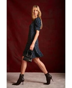 CeCe Women's Puffed Sleeve Printed Knit Dress -Clothing Shop 22729320 fpx