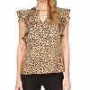 Michael Kors Women's Wildcat Printed Ruffled Top -Clothing Shop 22731336 fpx