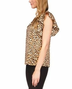 Michael Kors Women's Wildcat Printed Ruffled Top -Clothing Shop 22731338 fpx