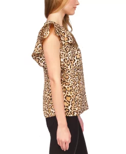 Michael Kors Women's Wildcat Printed Ruffled Top -Clothing Shop 22731339 fpx