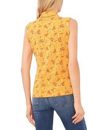 CeCe Women's Mock Neck Sleeveless Blossom Top 4 CeCe Women's Mock Neck Sleeveless Blossom Top - Image 2