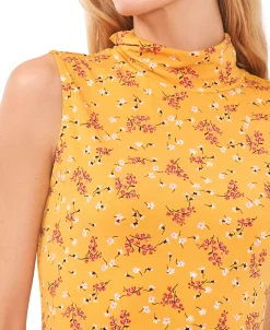 CeCe Women's Mock Neck Sleeveless Blossom Top 8 CeCe Women's Mock Neck Sleeveless Blossom Top -Clothing Shop 22732468 fpx