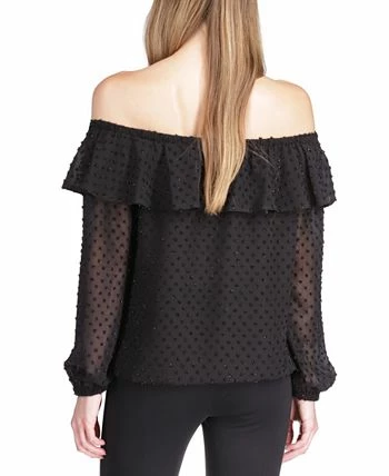 Michael Kors Women's Clip-Dot Off-The-Shoulder Top, Regular & Petite 4 Michael Kors Women's Clip-Dot Off-The-Shoulder Top, Regular & Petite - Image 2