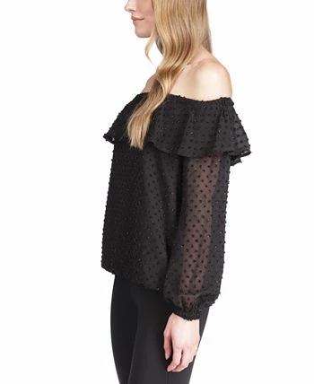 Michael Kors Women's Clip-Dot Off-The-Shoulder Top, Regular & Petite 5 Michael Kors Women's Clip-Dot Off-The-Shoulder Top, Regular & Petite - Image 3