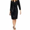 Anne Klein Women's Linear Shine Signature Wrap Midi Dress 2 Anne Klein Women's Linear Shine Signature Wrap Midi Dress -Clothing Shop 22741539 fpx