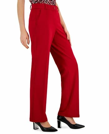 Kasper Women's Faux-Fly Pull-On Wide-Leg Pants 5 Kasper Women's Faux-Fly Pull-On Wide-Leg Pants - Image 3