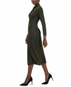Anne Klein Women's Lurex-Knit Twist-Neck Midi Dress 9 Anne Klein Women's Lurex-Knit Twist-Neck Midi Dress -Clothing Shop 22767952 fpx