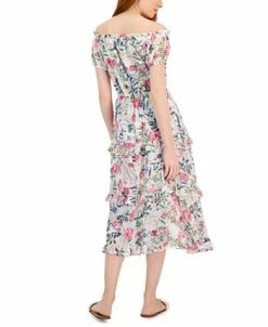 INC International Concepts Women's Floral Print Off-The-Shoulder Maxi Dress, Created For Macy's -Clothing Shop 22779657 fpx