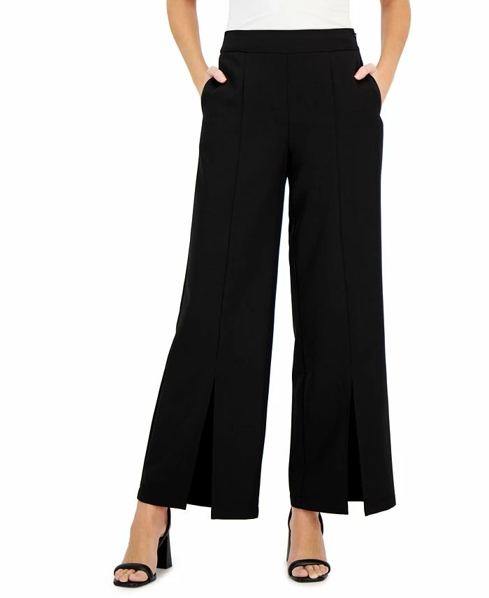 INC International Concepts Women's High-Rise Front-Slit Flare-Leg Pants, Created For Macy's 3 INC International Concepts Women's High-Rise Front-Slit Flare-Leg Pants, Created For Macy's