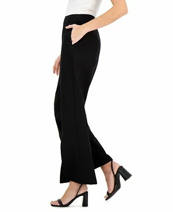INC International Concepts Women's High-Rise Front-Slit Flare-Leg Pants, Created For Macy's 5 INC International Concepts Women's High-Rise Front-Slit Flare-Leg Pants, Created For Macy's - Image 3