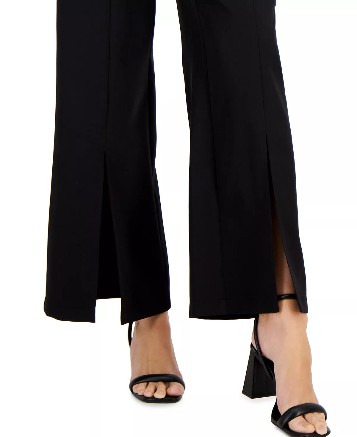 INC International Concepts Women's High-Rise Front-Slit Flare-Leg Pants, Created For Macy's 6 INC International Concepts Women's High-Rise Front-Slit Flare-Leg Pants, Created For Macy's - Image 4