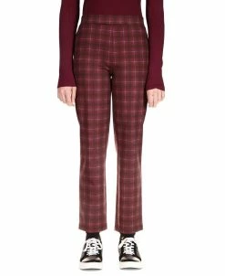 Sanctuary Carnaby Cotton Plaid Kick Crop Pants