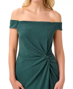 Adrianna Papell Women's Glitter Knot-Front Dress -Clothing Shop 22801311 fpx