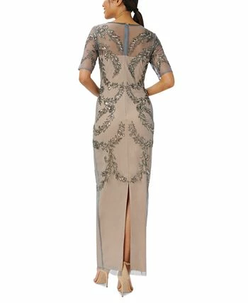Papell Studio Women's Beaded-Mesh Short-Sleeve Gown 4 Papell Studio Women's Beaded-Mesh Short-Sleeve Gown - Image 2