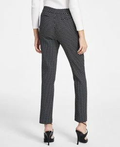 Bar III Women's Mid-Rise Jacquard Ankle Pants, Created For Macy's 8 Bar III Women's Mid-Rise Jacquard Ankle Pants, Created For Macy's -Clothing Shop 22803210 fpx