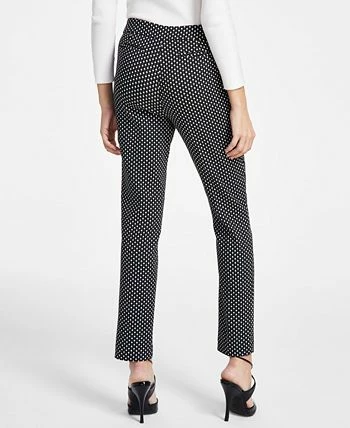 Bar III Women's Mid-Rise Jacquard Ankle Pants, Created For Macy's 4 Bar III Women's Mid-Rise Jacquard Ankle Pants, Created For Macy's - Image 2