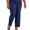 Kasper Plus Size Pinstriped Mid-Rise Straight-Leg Pants -Clothing Shop 22803995 fpx