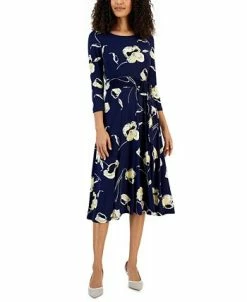 Kasper Women's Floral-Print Midi Fit & Flare Dress -Clothing Shop 22813312 fpx 1