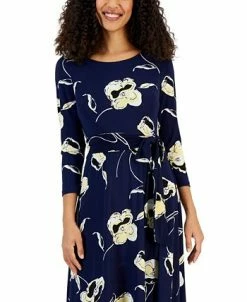 Kasper Women's Floral-Print Midi Fit & Flare Dress -Clothing Shop 22813314 fpx