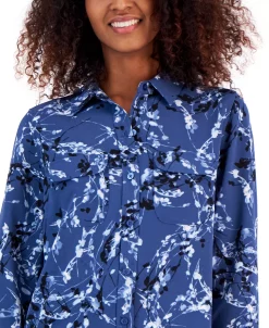 Alfani Women's Button-Front Shirt, Created For Macy's 11 Alfani Women's Button-Front Shirt, Created For Macy's -Clothing Shop 22813936 fpx