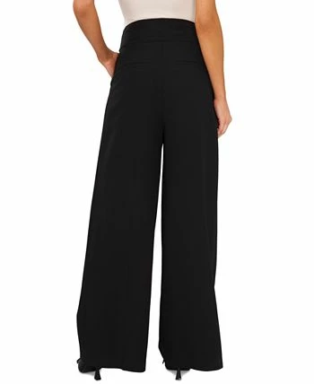 CeCe Women's Tie High-Waist Pleated Wide-Leg Trousers 4 CeCe Women's Tie High-Waist Pleated Wide-Leg Trousers - Image 2
