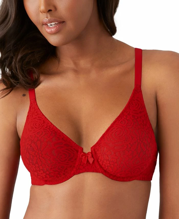 Wacoal Halo Lace Molded Underwire Bra 851205, Up To G Cup 3 Wacoal Halo Lace Molded Underwire Bra 851205, Up To G Cup