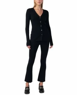 Sanctuary Women's Ribbed High-Rise Ankle Pants