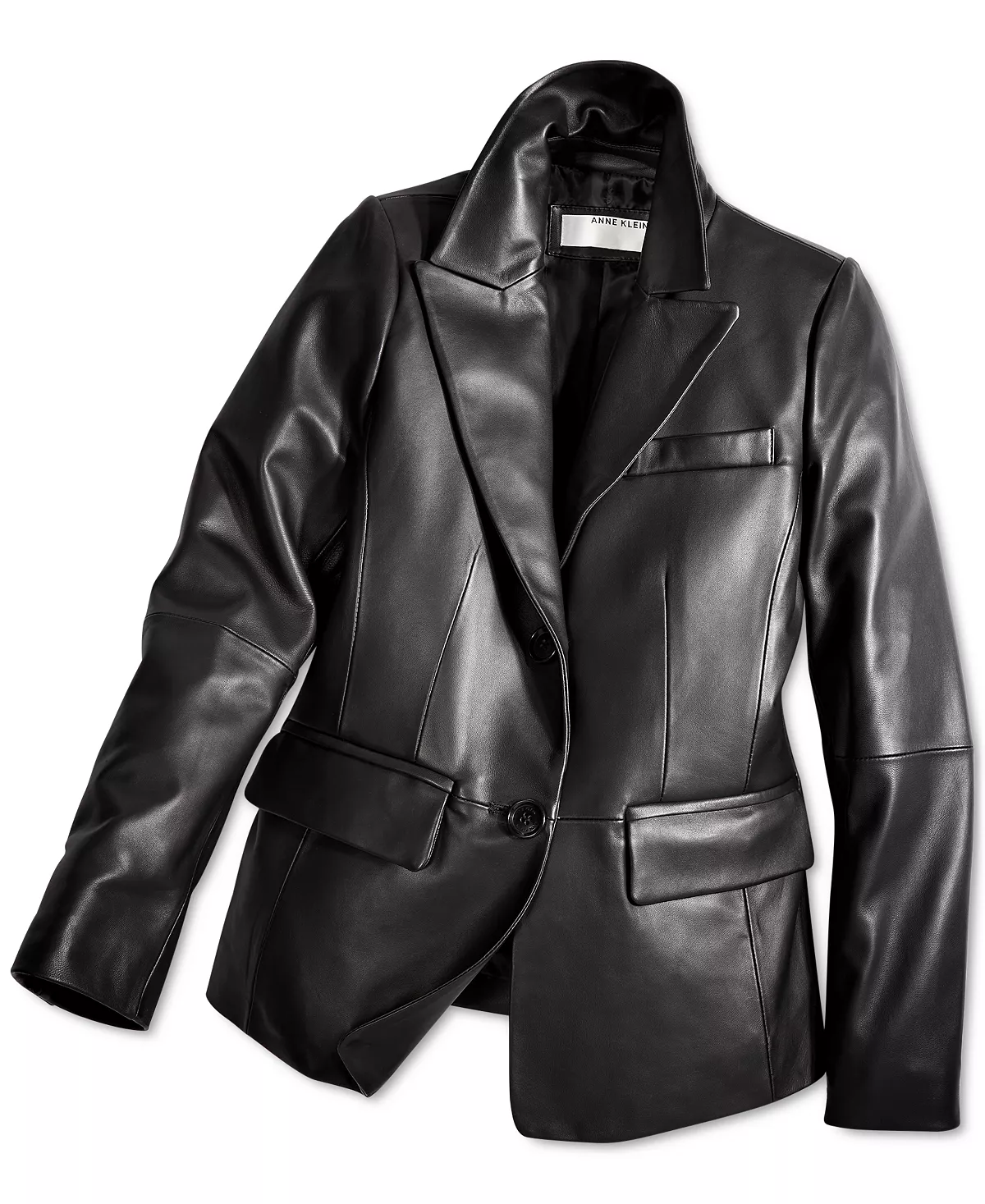 Anne Klein Women's Leather Blazer Coat 5 Anne Klein Women's Leather Blazer Coat - Image 3