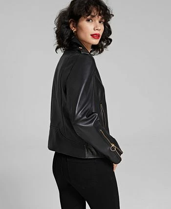 Sam Edelman Women's Leather Moto Jacket 4 Sam Edelman Women's Leather Moto Jacket - Image 2
