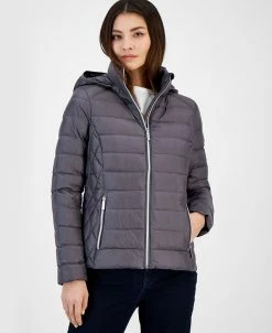 Michael Kors Women's Hooded Packable Down Puffer Coat, Created For Macy's