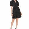 CeCe Women's Short-Sleeve Baby Doll Tiered Dress