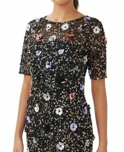 Adrianna Papell Women's Embellished Elbow-Sleeve Dress -Clothing Shop 22865978 fpx