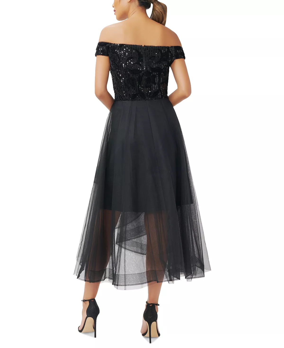 Adrianna Papell Women's Off-The-Shoulder Midi Dress 4 Adrianna Papell Women's Off-The-Shoulder Midi Dress - Image 2