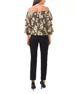 Vince Camuto Women's Off The Shoulder Bubble Sleeve Blouse -Clothing Shop 22943137 fpx