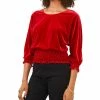 Vince Camuto Women's Dolman-Sleeve Smocked-Waist Top 2 Vince Camuto Women's Dolman-Sleeve Smocked-Waist Top -Clothing Shop 22947718 fpx