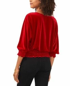 Vince Camuto Women's Dolman-Sleeve Smocked-Waist Top -Clothing Shop 22947719 fpx