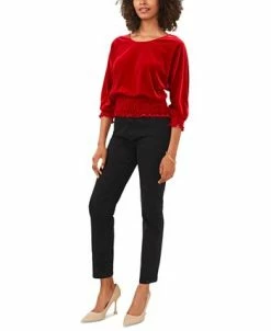Vince Camuto Women's Dolman-Sleeve Smocked-Waist Top -Clothing Shop 22947720 fpx