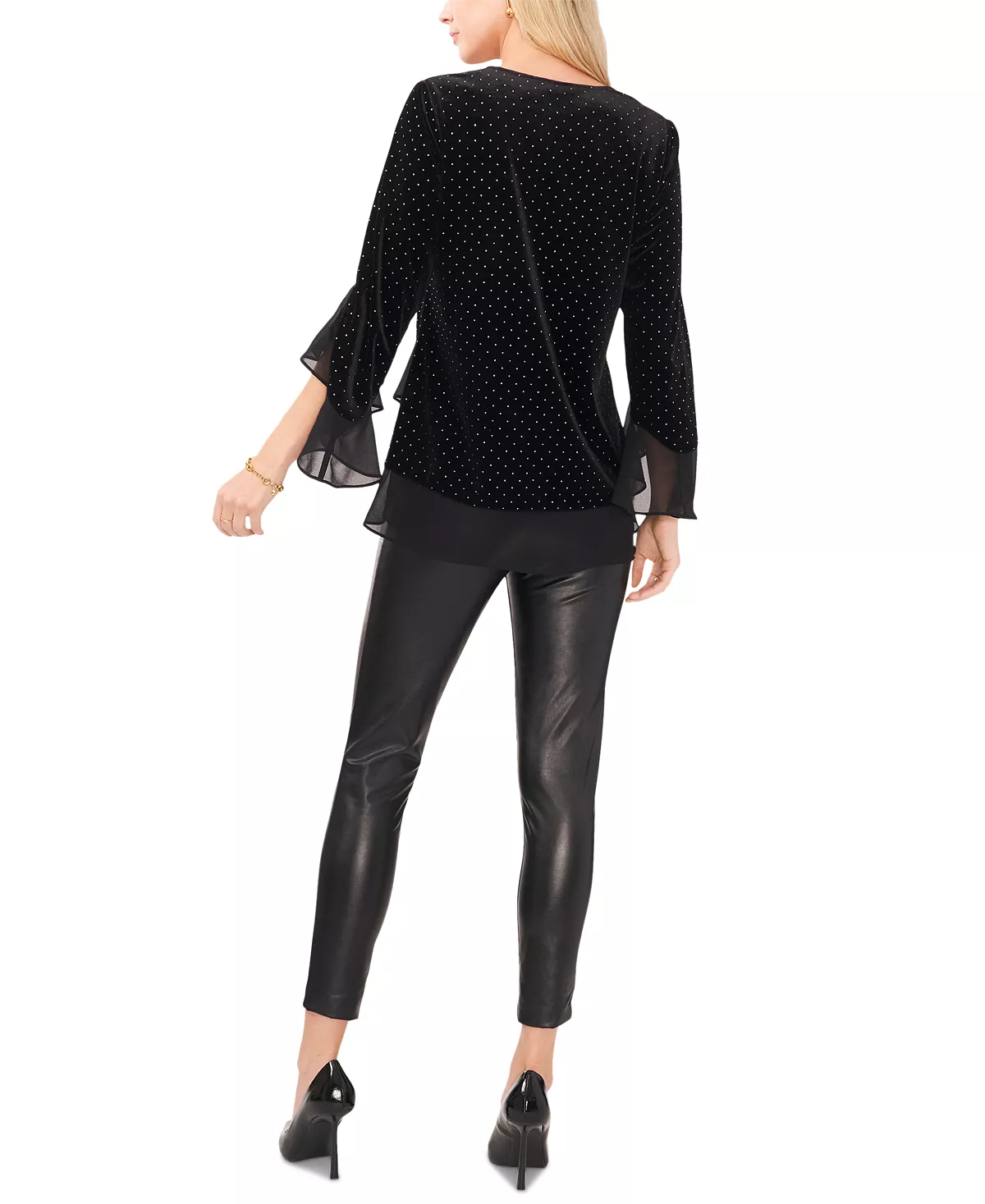 Vince Camuto Women's Layered V-Neck Top 6 Vince Camuto Women's Layered V-Neck Top - Image 4