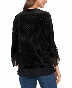 Vince Camuto Women's Layered V-Neck Top 8 Vince Camuto Women's Layered V-Neck Top -Clothing Shop 22947751 fpx