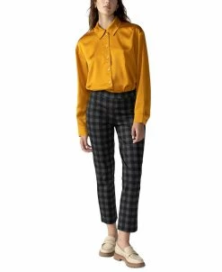 Sanctuary Women's Oversized Satin Button-Up Shirt